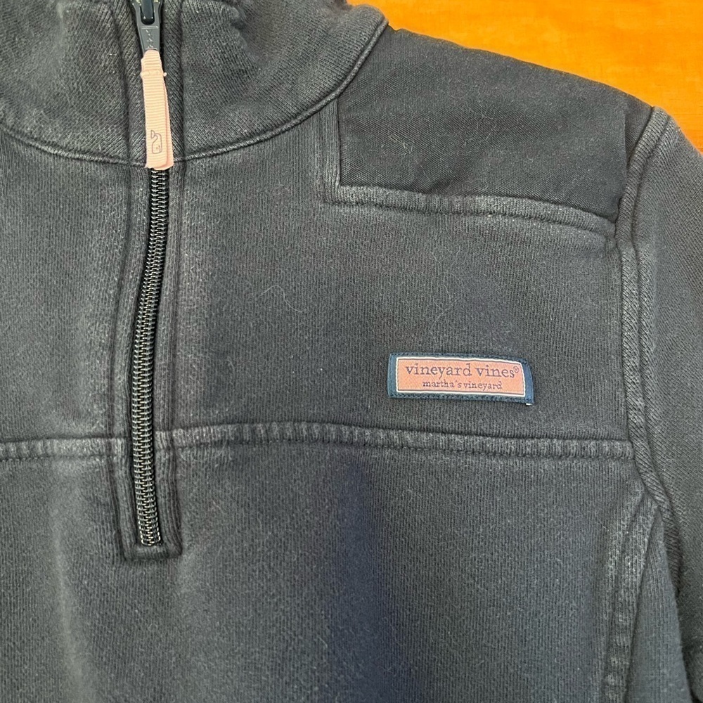 Vineyard Vines Navy 1/4 Zip Pullover Sweatshirt Women's Small - Picture 3 of 6